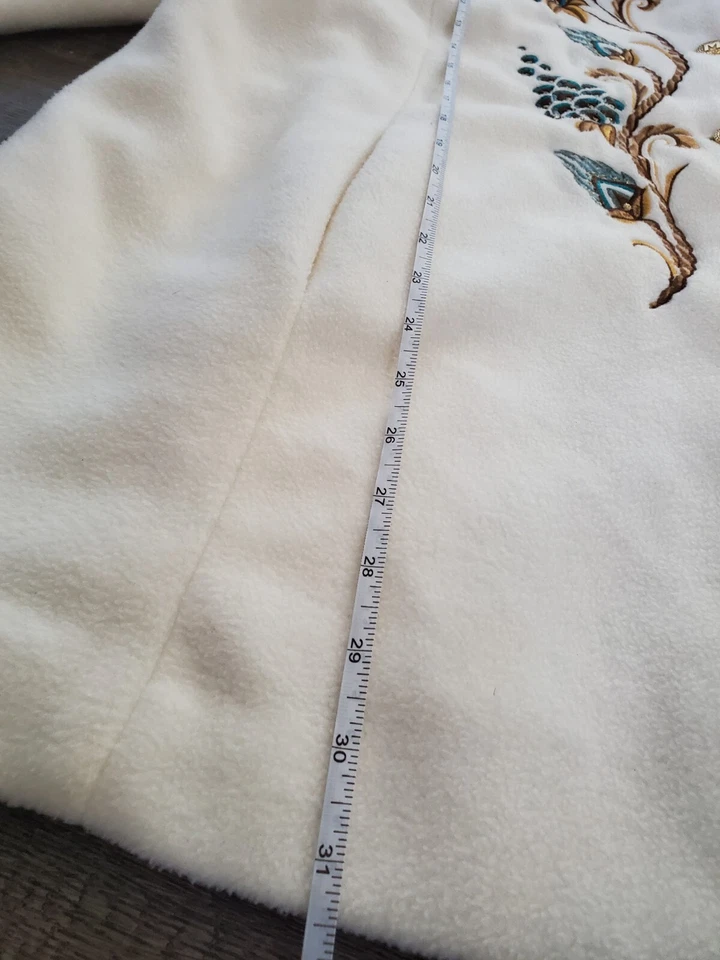 Кардиган женский Bob Mackie Artsy на пуговицах с подкладкой флисовый войлок вышитый 1X - Изображение 3 из 4