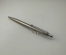 Vintage Montblanc Slimline Brushed Steel Ballpoint Pen