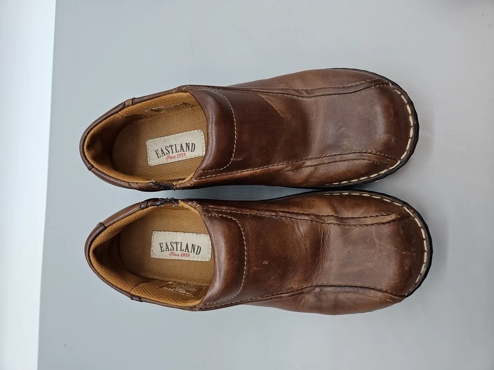 Eastland Brown Leather Loafter Slip-On Shoes Womens Tracie Size 9 M - Image 2 of 4