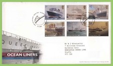 G.B. 2004 Ocean Liners set on Royal Mail First Day Cover, Tallents House