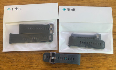 Original OEM Fitbit Ionic Watch Rubber Band Strap Wristband Charcoal Smoke Gray