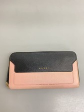 MARNI Long Wallet Leather Pink Plain Women's
