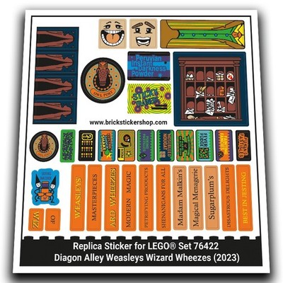 Replacement Sticker for Set 76422 - Diagon Alley Weasleys Wizard Wheezes