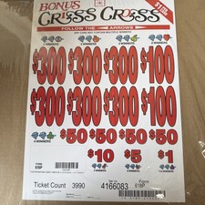 Pull Tickets - Bonus Criss Cross - Instant Tabs - 3990 Count