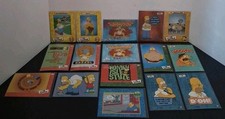 Lote de 16 tarjetas de colección pegatinas y tarjetas de Los Simpson de los años 2000 Topps Artbox HOMER mezcla casi nuevo/como nuevo