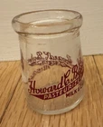 Vintage Miniature Glass Milk Bottle Howard C. Barber Milk & Cream