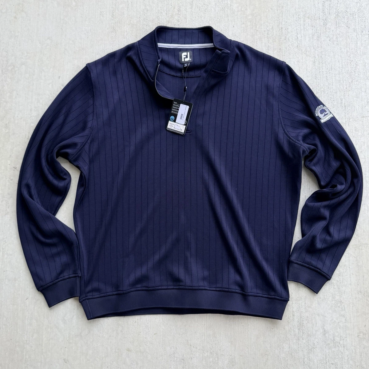 FOOTJOY LAINE MÉLANGÉE COL EN V MARINE - PULL HOMME - Vêtements de golf