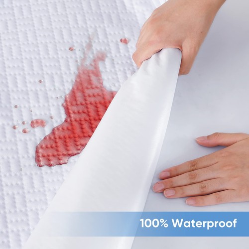 100% Waterproof Mattress Protector Queen Size, Mattress Cover 3D Air Fabric C... - Picture 3 of 7