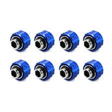 8 Pack G1/4 14mm Compression Fitting Blue for Theme PC Water Cooling Mod