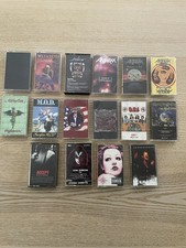 Lot of 16 and Metal Cassettes - Megadeth Anthrax M.OD. Raven Accept Motley Crue