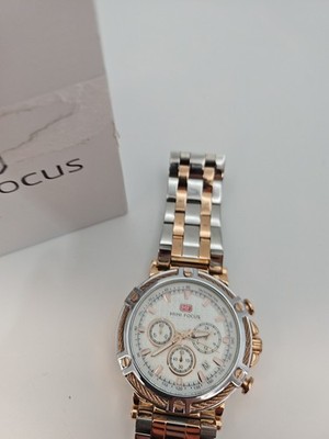 MINI FOCUS Chronograph Watch   Big Face, Stainless Steel & Waterproof
