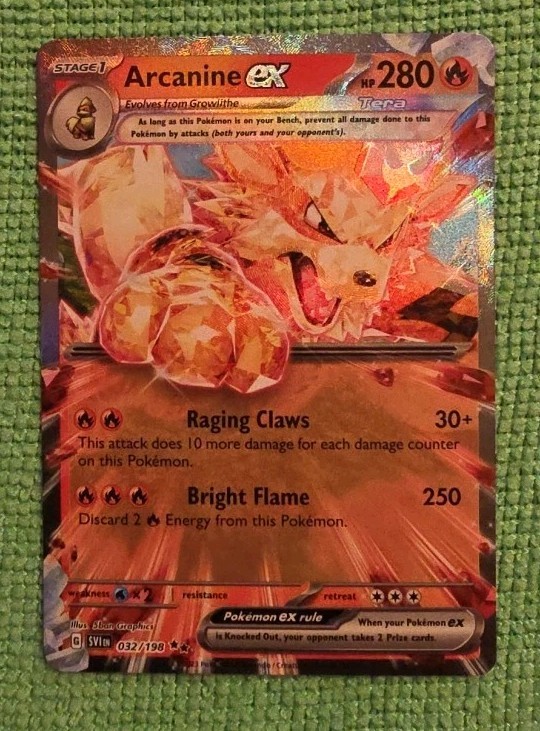 Pokemon Arcanine ex 32/198 Scarlet & Violet Base Set 
