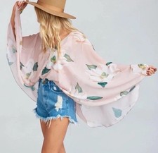 ShowMe Your Mumu Butterfly Tunic Floral Sheer Boho ethereal FairyCore Romantic S