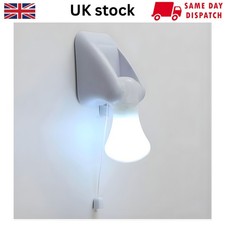 LED battery-operated pull-cord light - self-adhesive night lamp for home/closet
