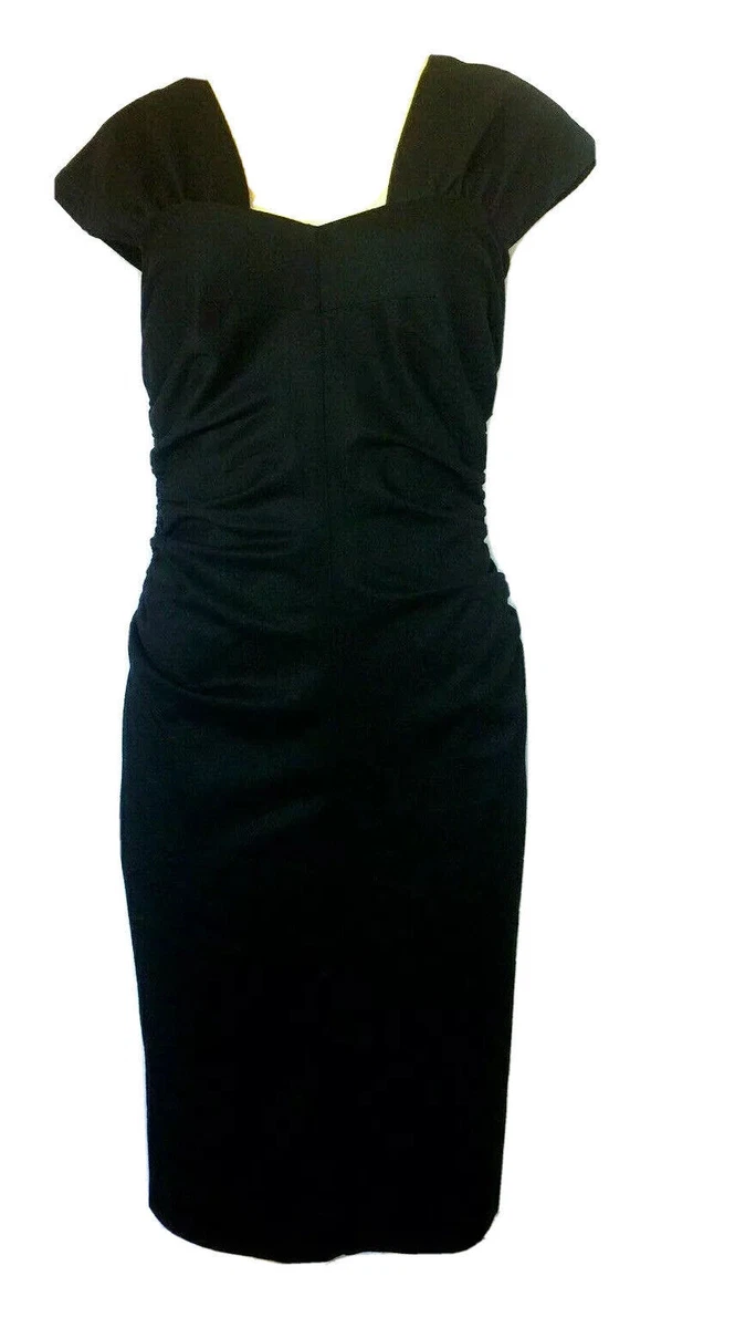 Robe Noire Cintrée ROBERT RODRIGUEZ - Sans Manches, Ceinturée - Taille S - Neuf Avec étiquettes