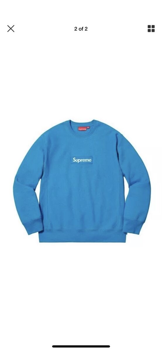 L supreme box logo crewneck bright royal