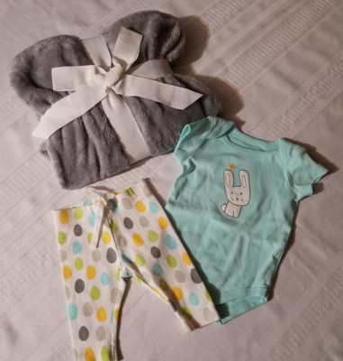 Gymboree Brand New Baby Blanket Newborn Pants Bodysuit Easter Set NWT