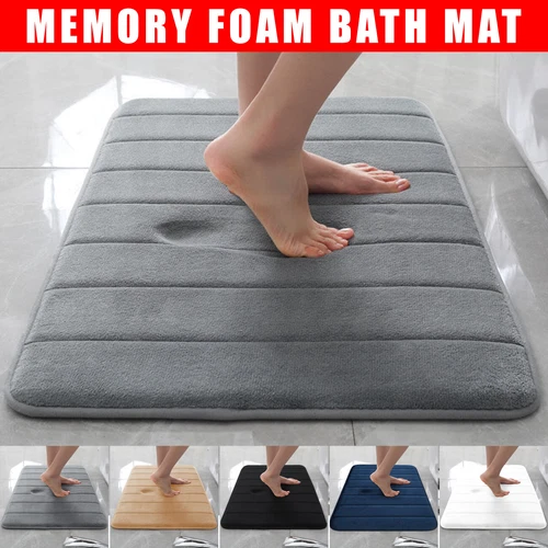 Non Slip Bath Mat Extra Large Bathroom Rug Water Absorbent Toilet Pedestal Mats