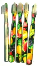 5-PACK  FUN Vintage Designer Toothbrush NEW By Alan Stuart New York 