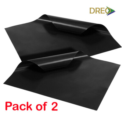 Schwarze Ofenfolie Antihaft Easy-Clean zum Backen, Grillen, Grillen 2 Stück 40 x 50 cm
