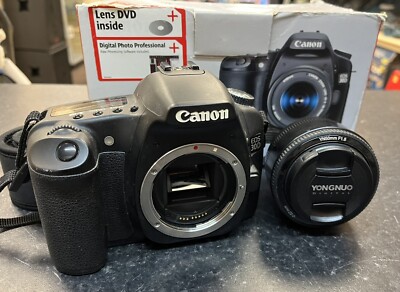 Canon EOS 30D DS126131 8.2MP Digital SRL Kamera + Yongnuo 50mm Objektiv MC 81930..