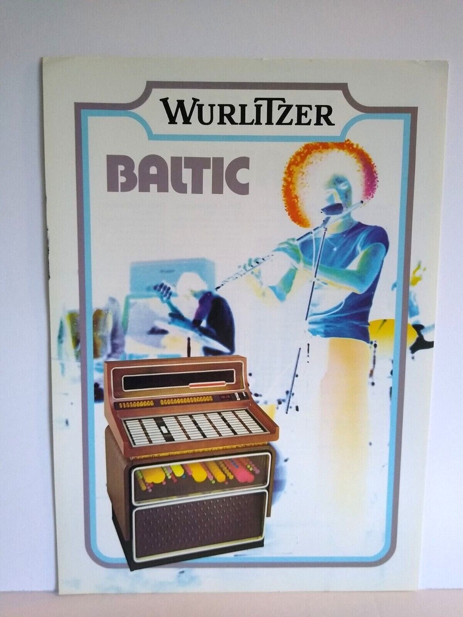 アート・デザイン・音楽 Publicity, Publicity, Woohoooow! Wurlitzer Baltic Jukebox Flyer Original Phonograph Music Art 8.25