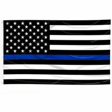 3'x5' FLAG Thin Blue Line Police Lives Matter Law Enforcement American US USA