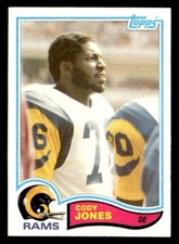 Cody Jones 1982 Topps Rookie Card #381 Los Angeles Rams