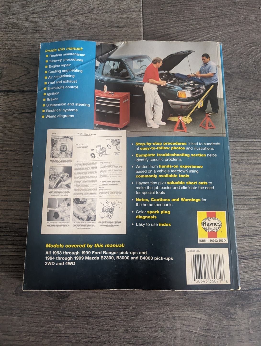 Haynes Repair Manual FORD RANGER PICKUPS 19931999 36071 Truck Mazda