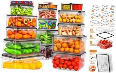 40 PCS Food Storage Containers with Lids Airtight, 100% Leakproof Pack of 20
