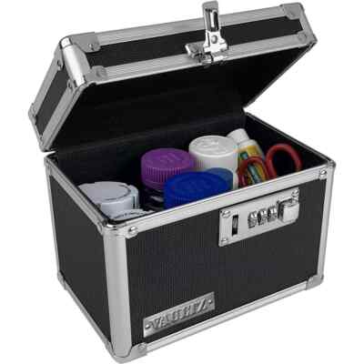 Vaultz Locking Medicine Box Black Perfect Size w/3-Digit Combination Lock 1 Ct