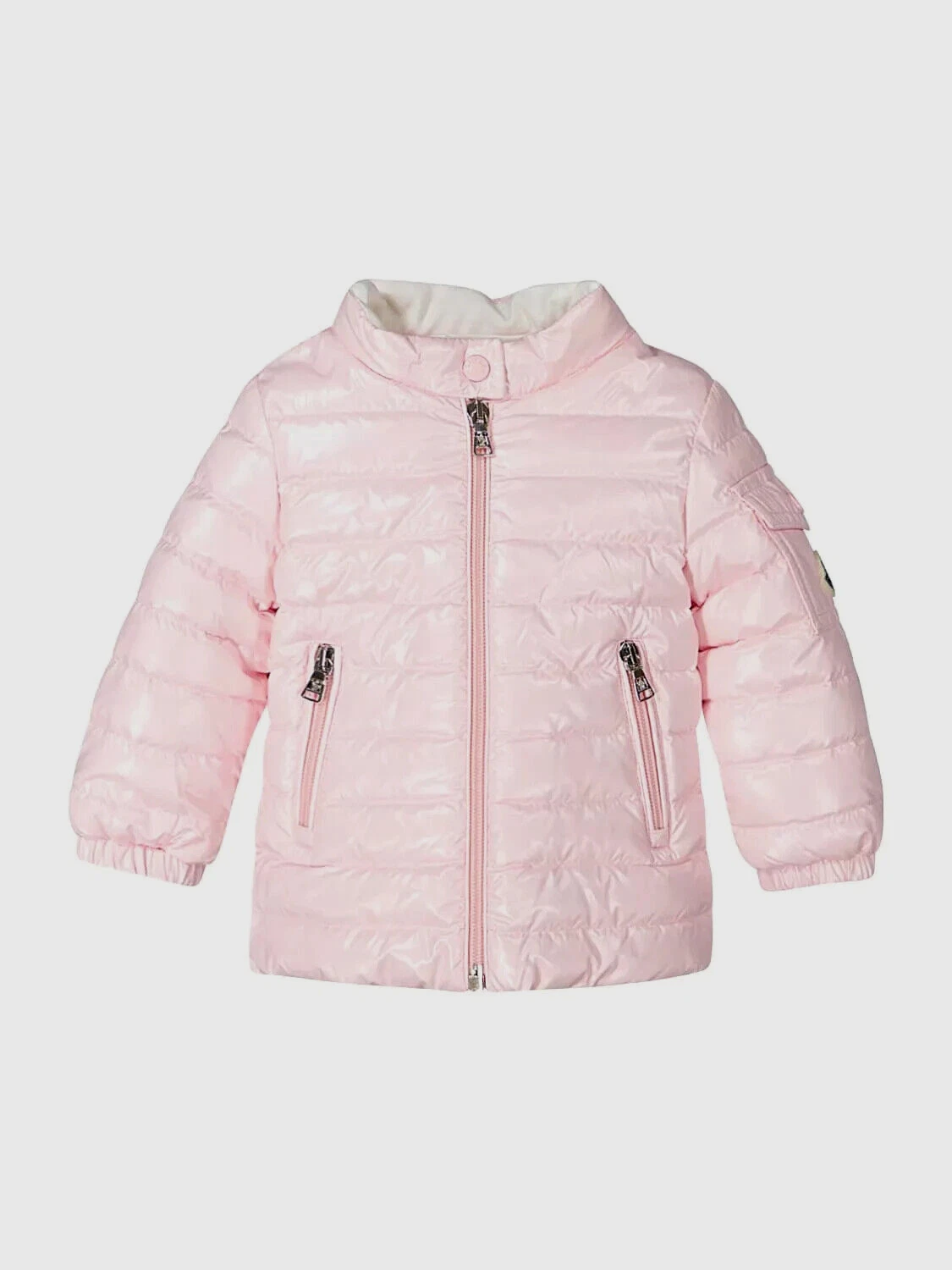 Moncler — Moncler Girls' Paulas Down Jacket Light Pink Size 3 - 6 months NEW