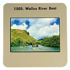 Island of Kauai Kodak Slide, Wailua, #1503 Wailua River Boat