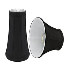 Aspen Creative 30244-2A, Bell Clip-On Chandelier Lamp Shade, Black, 2 1/2" To...