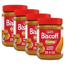 (4 pack) Lotus Biscoff Creamy Cookie Butter, ...