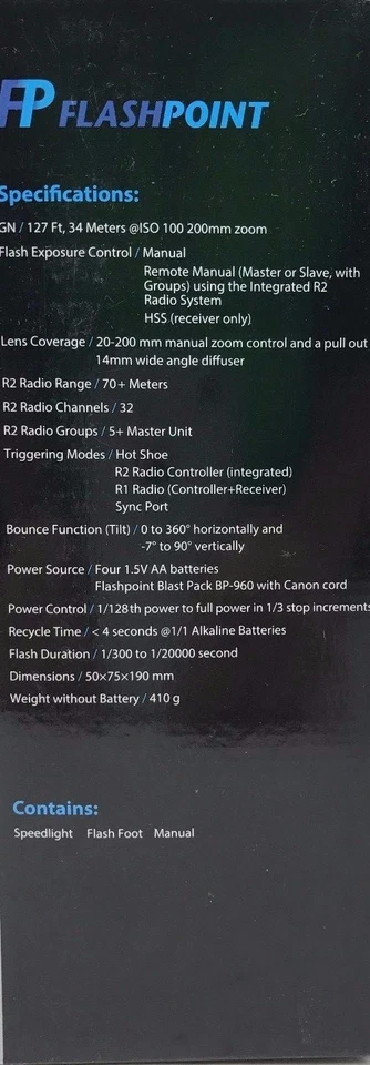 Flashpoint - FPLFSMZ - Zoom R2 Manual Flash Integrated R2 Radio Transceiver - Image 3 of 4