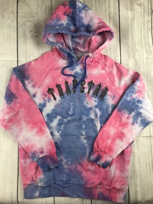 VGC! Trapstar Tie Dye Pullover Hoodie Embroidered Logo Multi Color Sz Large
