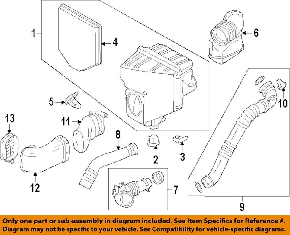 BMW X3 2013 2014 OEM purificador de aire 2,0 L Foto 3 de 4