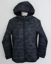 686 GLCR Project Thermal Puff Hooded Jacket Small Black Floral Full Zip *Flaw