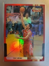2004-05 Bowman Signature Edition Red Foil 26/50 Yao Ming Refractor Silver Holo