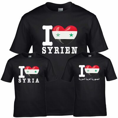 Shirt LOVE SYRIEN Herren WM Trikot Liebe Herz Land Jersey SYRIA FanShirts4u
