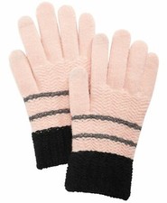 New Women's Steve Madden Chevron Block iTouch Gloves Blush One Size