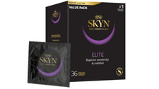SKYN Elite 36 Count Ultra-Thin, Lubricated Latex-Free Condoms