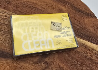 New Sealed AUDITION Audio Cassette Tape Head Cleaner Cleaning Tape 