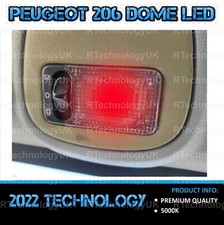 Red Premium For Peugeot 206 Led Dome Interior Upgrade Kit Set Xenon Red Premium For Peugeot 206 Led Dome Interior Upgrade Kit Set Xenon