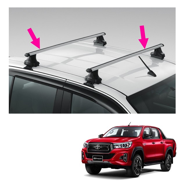 Genuine Aluminium Roof Rack 60 Kg Silver For Toyota Hilux Revo 4 Door