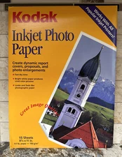 Kodak Inkjet Photo Paper, 8 1/2x11, 15 Sheets