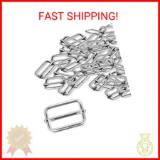 ERKOON 30 Pieces Slide Buckle 1 inch Metal Triglide Slides Rectangle Adjustable 