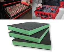 Customizable Tool Box Organizer | 12"X20"X2.25" - 3 Pcs | Drawer Foam Insert | S