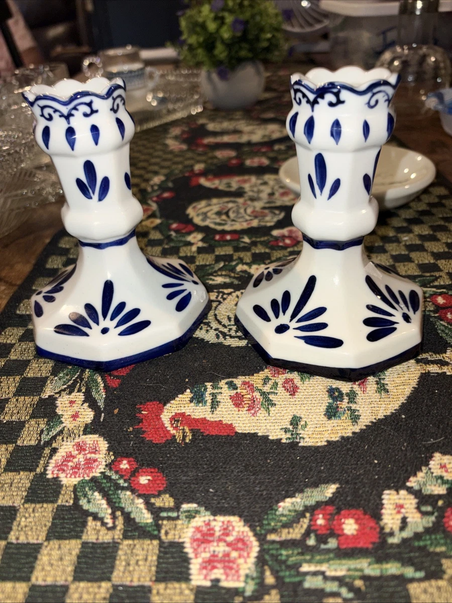 ロイヤルデルフト 阿蘭陀　ロウソク立て　燈台　美術品　キャンドルホルダー delft candle products for sale | eBay